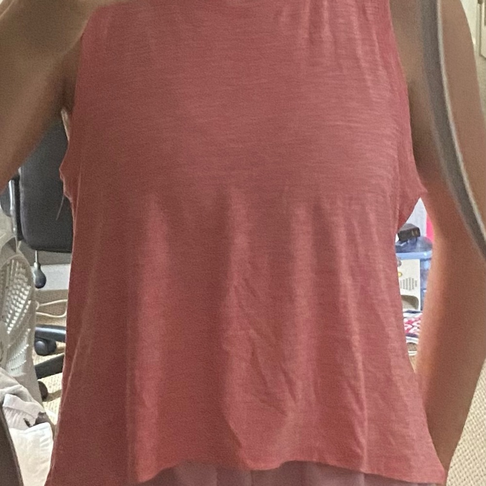 Pink athletic tank top
